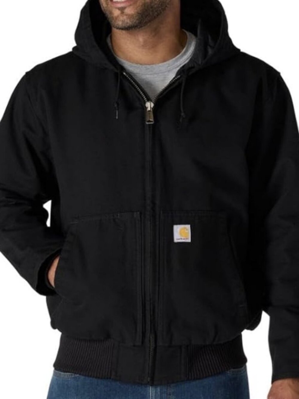Carhartt Size Medium (M) Men's Black A Bomber Jacket with Front Zip Closure